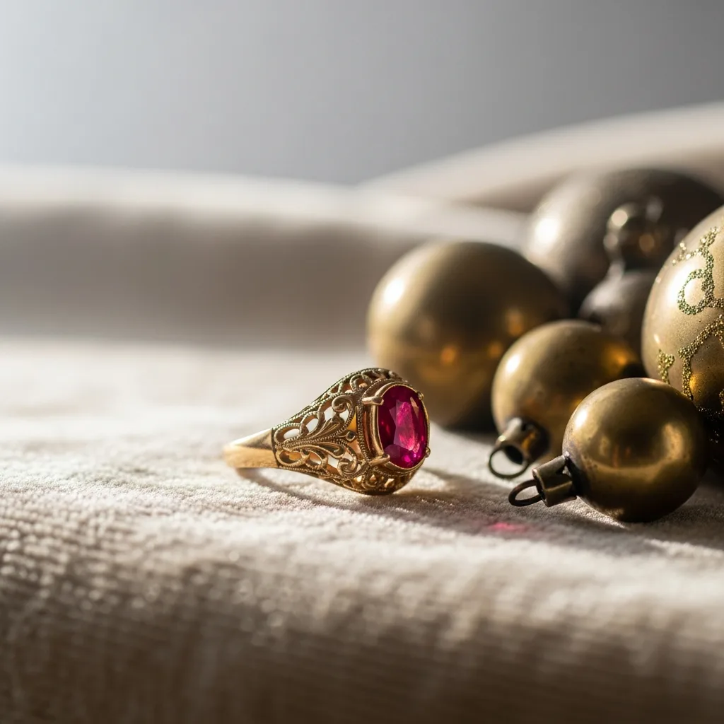Bague rubis et diamants sertissage halo